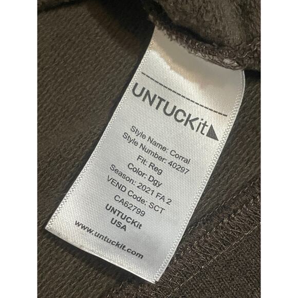 UNTUCKit 1/4 Zip Sweatshirt Size Large Brown Men's Corral Style #40297 - Picture 9 of 9